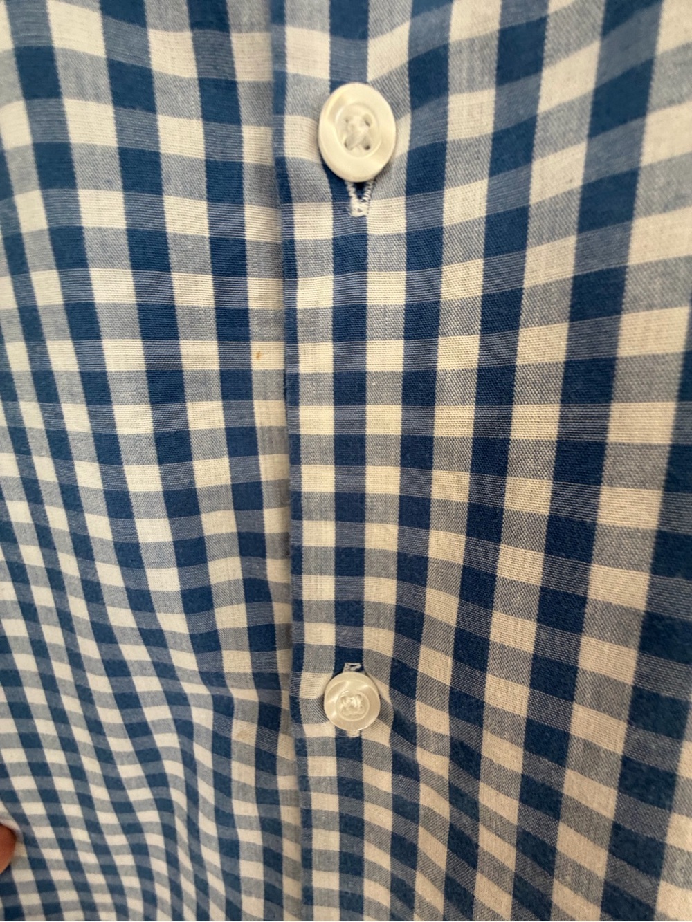 Izod Blue & White Gingham Button-Down Shirt - Picture 3 of 5